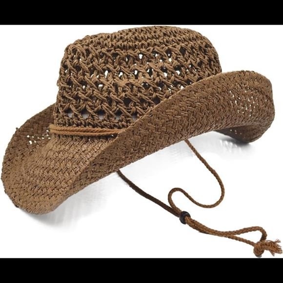 Melesh Adult Sun Straw Western Cowboy Hat main image 4